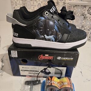 Heelys Avengers Black Sneakers-New Never Used--Size 3Y